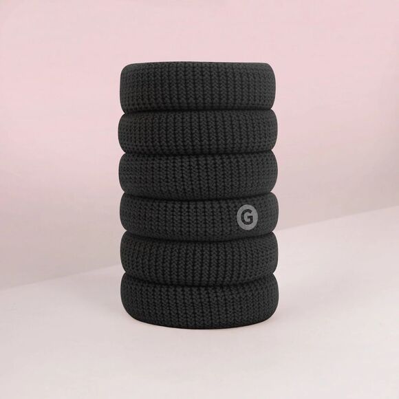 NWT Gimme Beauty Thic Fit Hair Bands (6) - Black - Picture 1 of 6